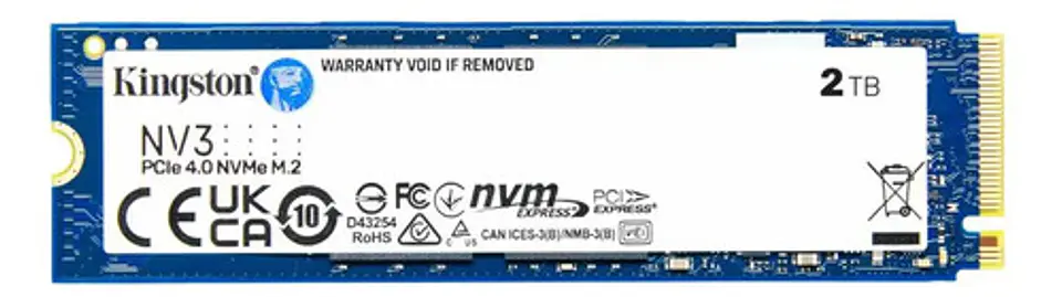 Ssd Kingston Nv3 De 2tb Nvme Pcie 4.0 Lec/esc 6000/4000mb/s 1