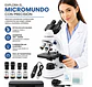 Microscopio Profesional 40x-2000x Wf10x/wf25x Usb Bolso Blanco - Miniatura 3