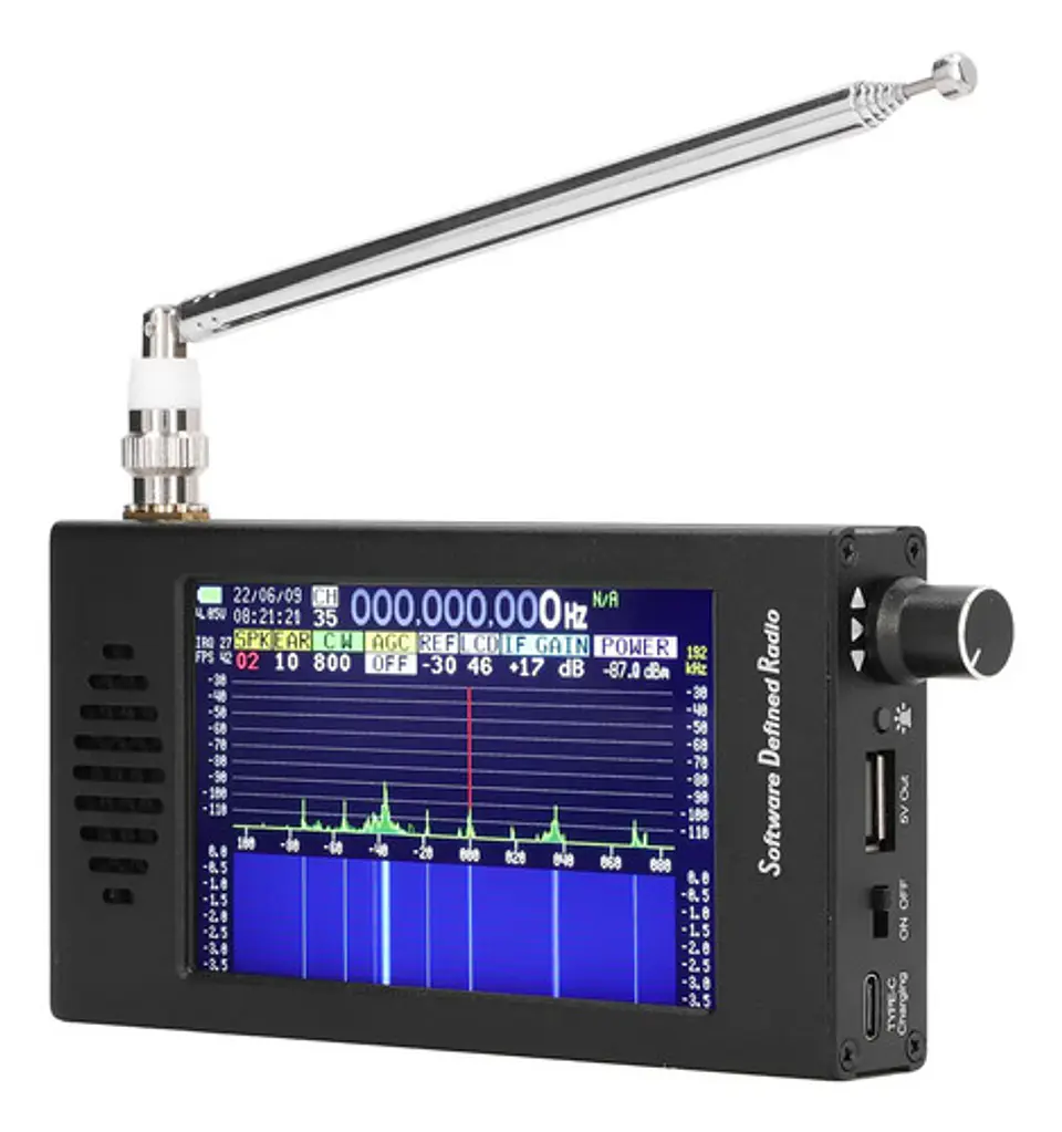 Receptor Sdr Portátil Dsp 4.3  Pantalla Táctil 100 Khz149 M 1