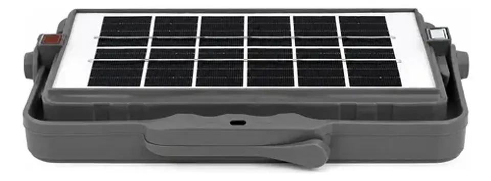 Foco Led Solar Emergencia Led Usb 1500w Ip66 5 Modos Gris 4