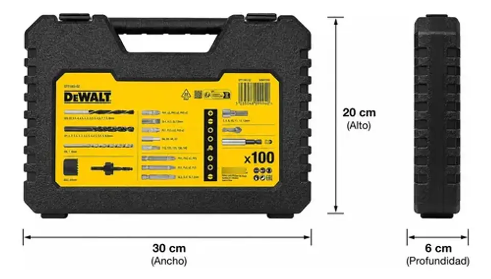 Set Dewalt 100 Piezas Para Taladrar Y Atornillar Dt71563-qz 4