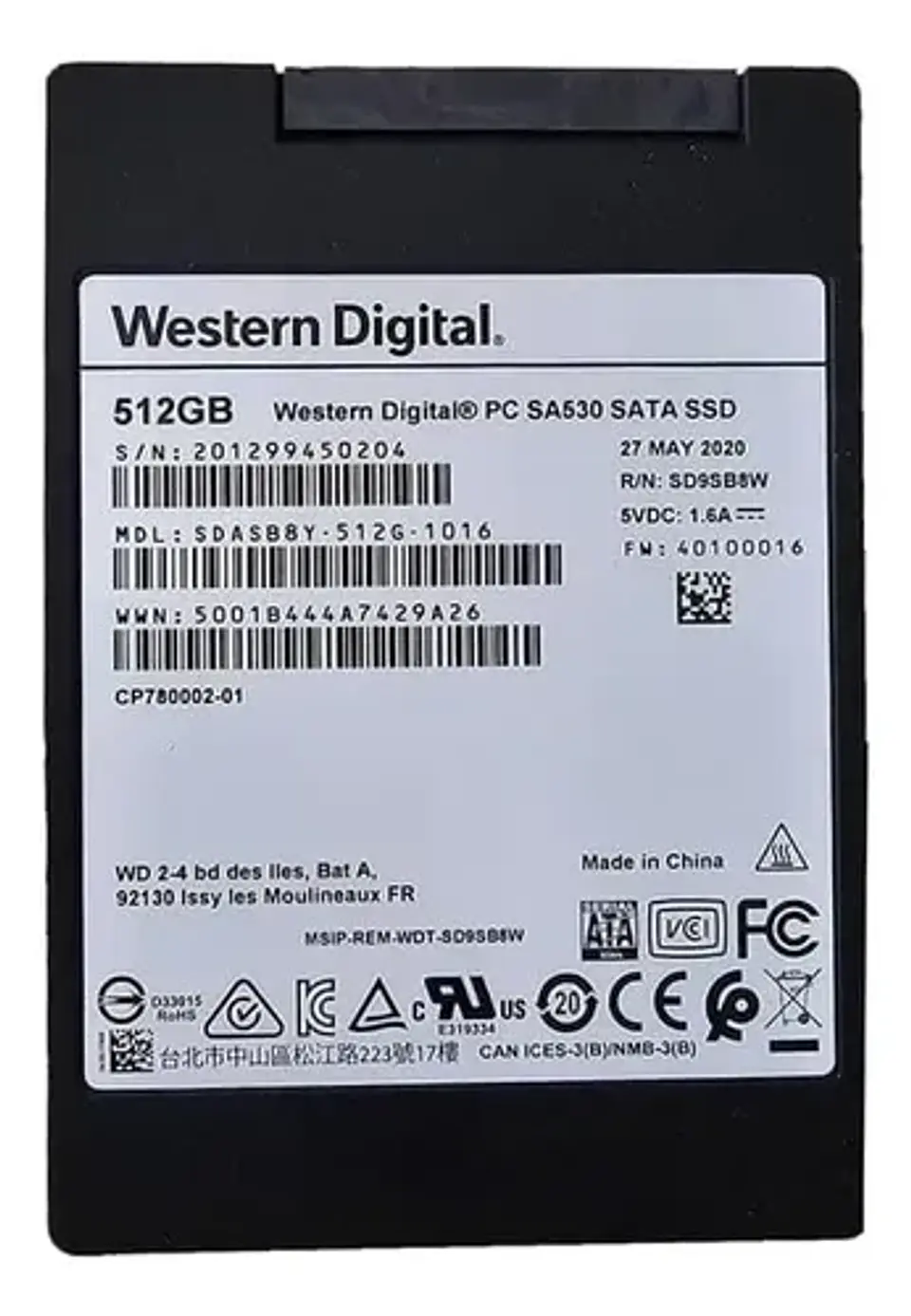 Ssd Western Digital Pc Sa530 512gb 2.5  Sata Iii 6gb/s Reaco 2
