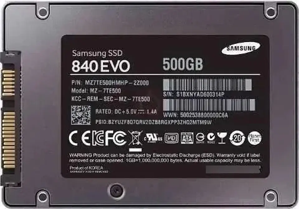 Ssd Samsung 840 Evo 500gb Sata Iii 2.5 Pulgadas Oem Para Not 