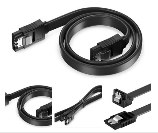 Cable De Datos Sata Negro 40 Cm 10 Unidades