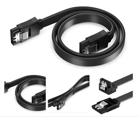 Cable De Datos Sata Negro 40 Cm 10 Unidades