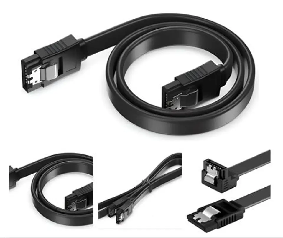 Cable De Datos Sata Negro 40 Cm 10 Unidades 1