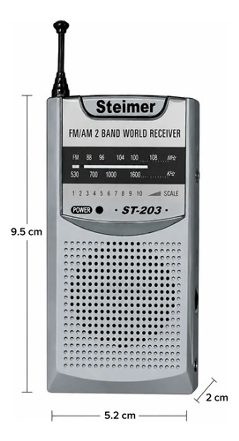Radio De Emergencia Portátil Steimer St-203 Am/fm Pilas Aaa 3