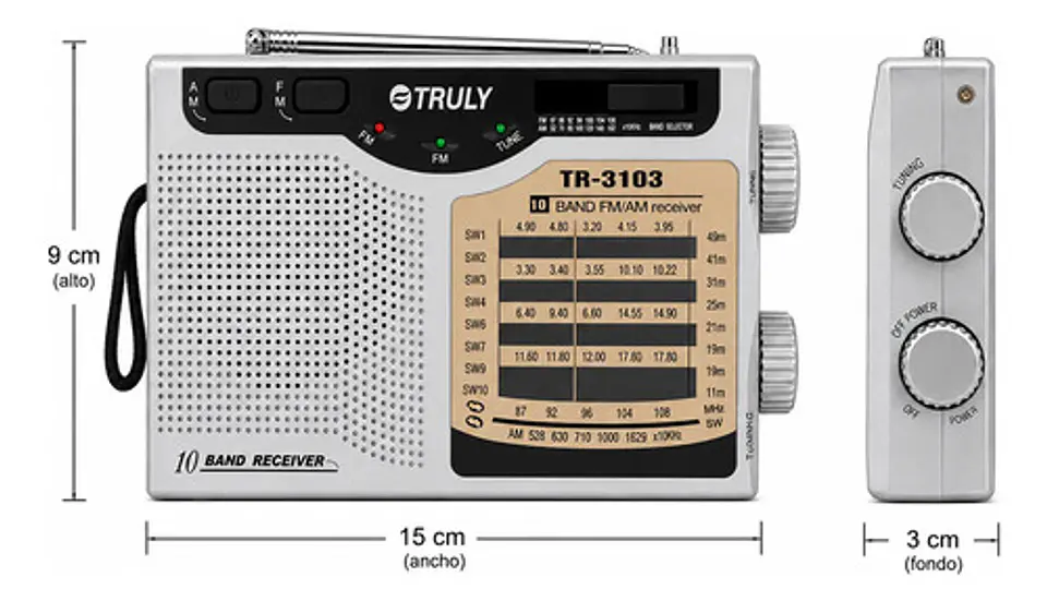 Radio Emergencia Multibanda Truly Tr-3103am/fm/sw 2 A Pilasd 3