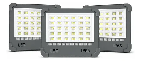 Pack 3 Foco Led Solar Emergencia Led Usb 1500w Ip66 5 Modos Gris Oscuro
