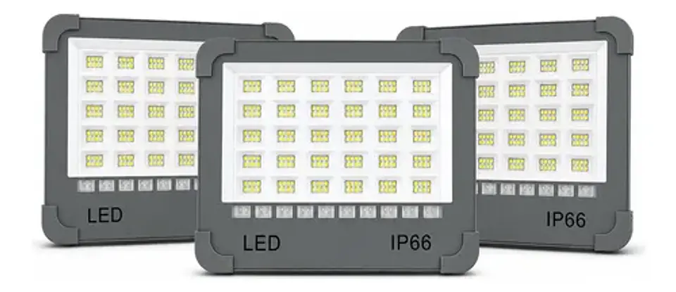 Pack 3 Foco Led Solar Emergencia Led Usb 1500w Ip66 5 Modos Gris Oscuro 1
