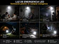 Pack 3 Foco Led Solar Emergencia Led Usb 1500w Ip66 5 Modos Gris Oscuro - Miniatura 8