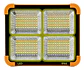 Foco Led Solar 100w 10000 Lm Ip66 Luz Emergencia Recargable Naranja - Miniatura 1