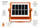Foco Led Solar 100w 10000 Lm Ip66 Luz Emergencia Recargable Naranja - Miniatura 4