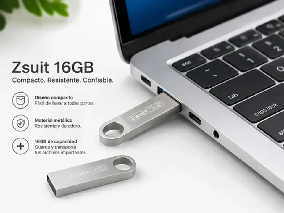 Pendrive Metalico 16gb Zsuit 16gb Usb 3.0 4