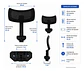 Apoya Cabeza Universal Para Silla Ejecutiva En Tela Negro Tela - Miniatura 5