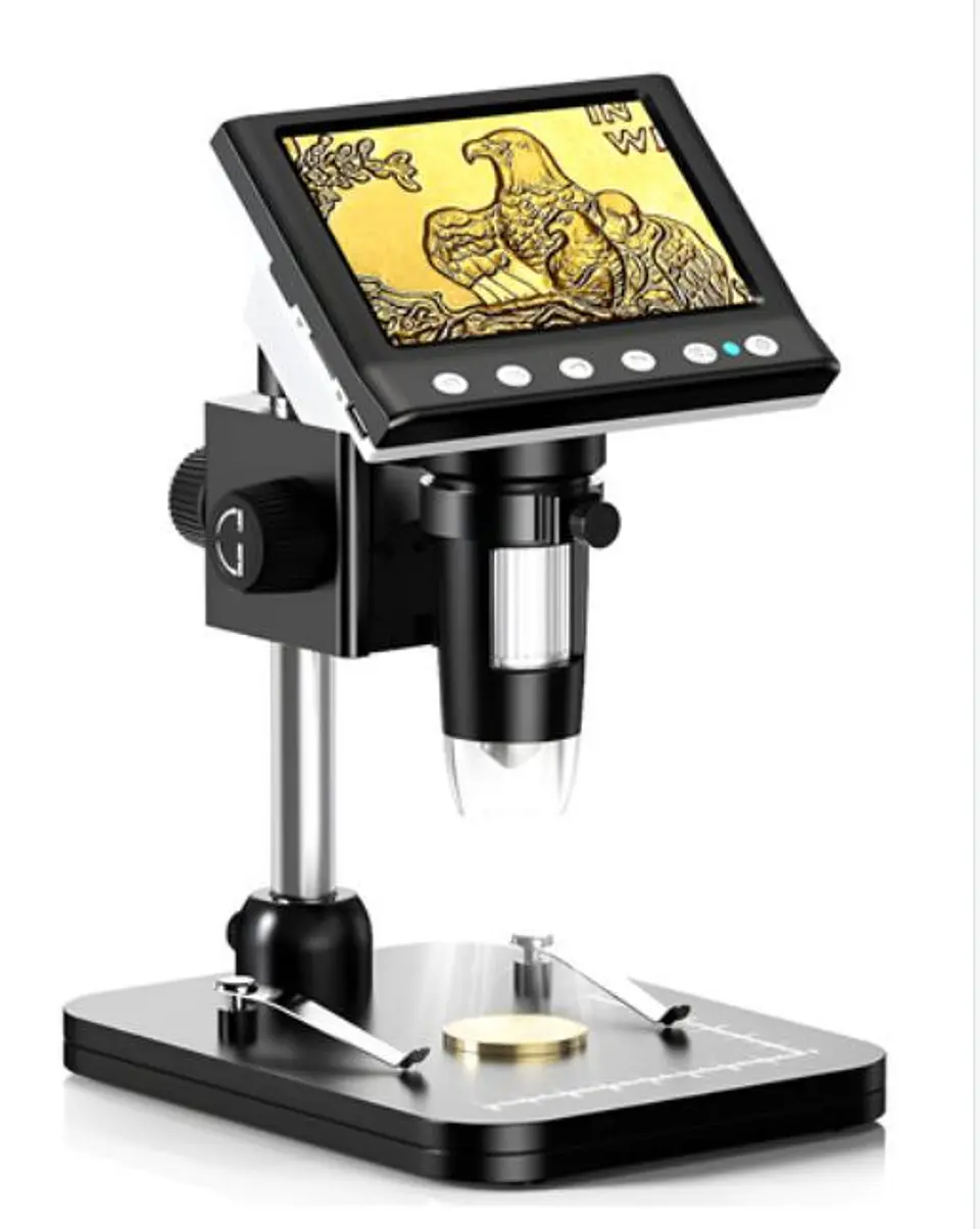 Microscopio Digital Hayve 43  Ips 1000x Con 8 Led Y Tf 32gb 1