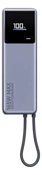 Xiaomi 165w Power Bank 10000mah Super Fast Charger Con Cable Compatiblecon Macbook Y Más Plateado - Miniatura 1