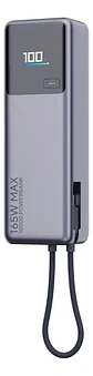 Xiaomi 165w Power Bank 10000mah Super Fast Charger Con Cable Compatiblecon Macbook Y Más Plateado - Miniatura 4