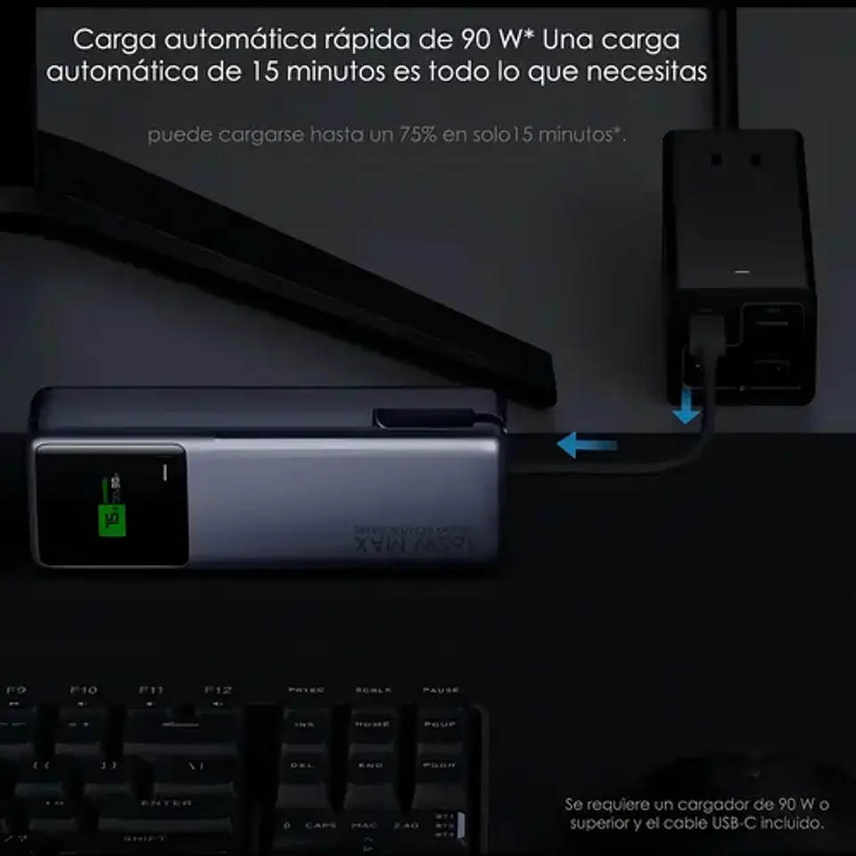 Xiaomi 165w Power Bank 10000mah Super Fast Charger Con Cable Compatiblecon Macbook Y Más Plateado 9