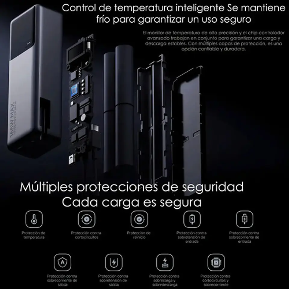 Xiaomi 165w Power Bank 10000mah Super Fast Charger Con Cable Compatiblecon Macbook Y Más Plateado 11