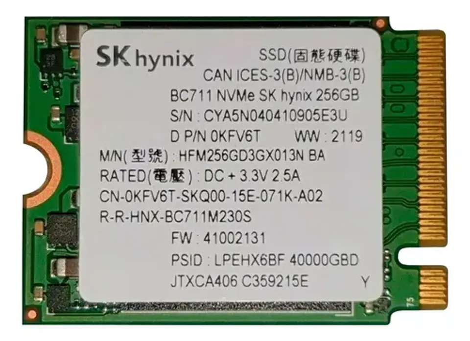 Disco Ssd M.2 Sk Hynix Bc711 Nvme 256gb Oem 1