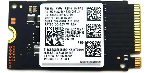 Disco Ssd Samsung Pm991 256gb M.2 2260 Nvme  Mz-alq2560