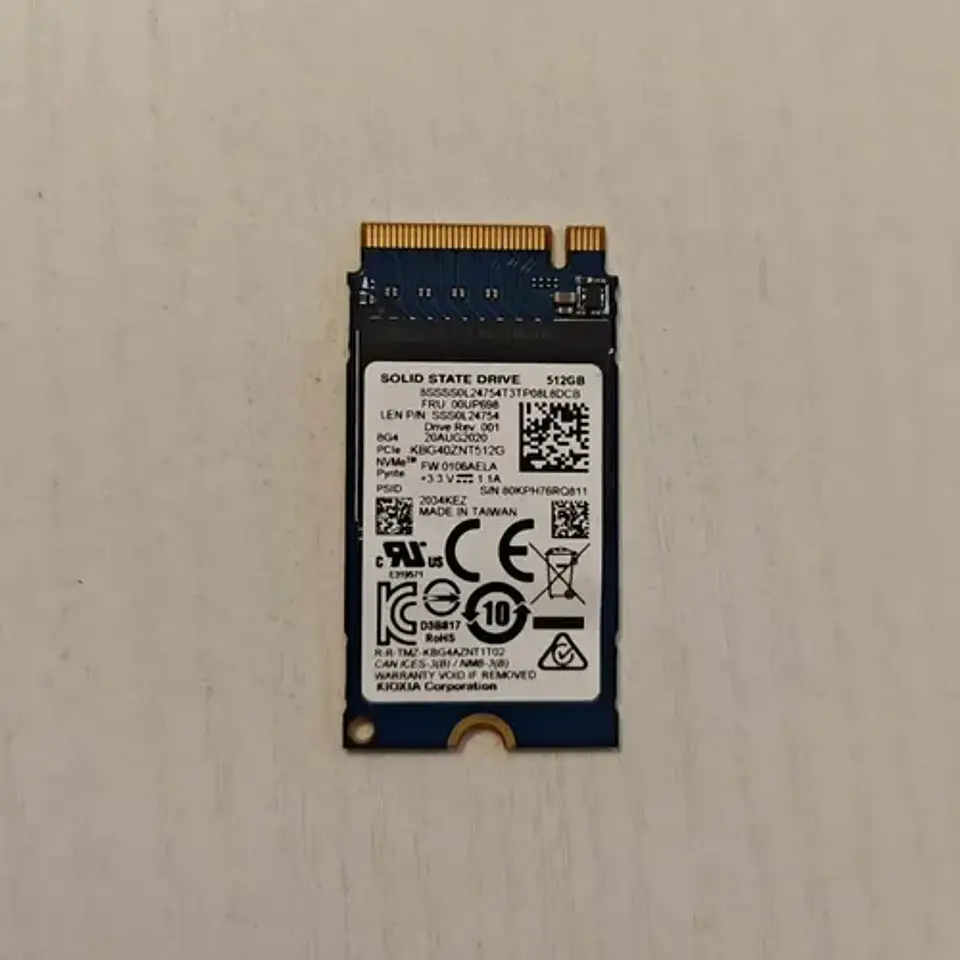 Ssd Toshiba Kioxia Bg4 De 512 Gb M.2 2242 Nvme Azul 3