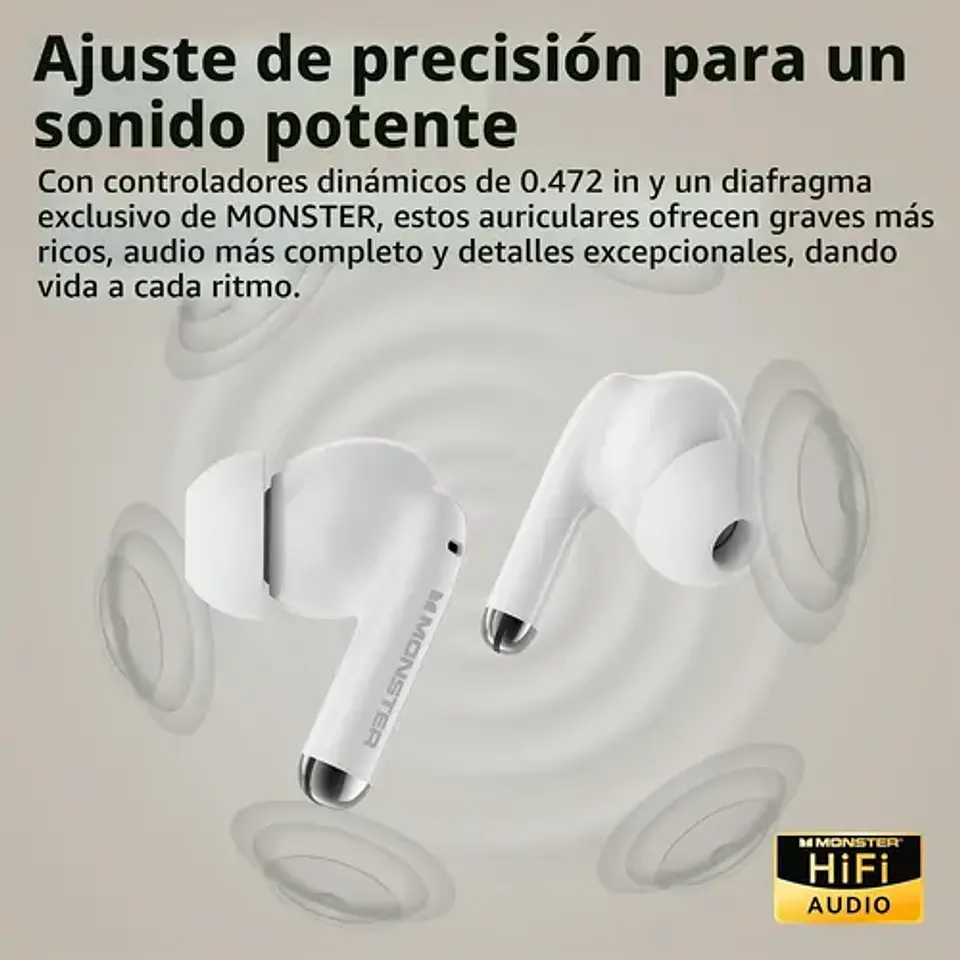 Audífonos Inalámbricos Monster N-lite 220 Ipx7 30 Horas 2