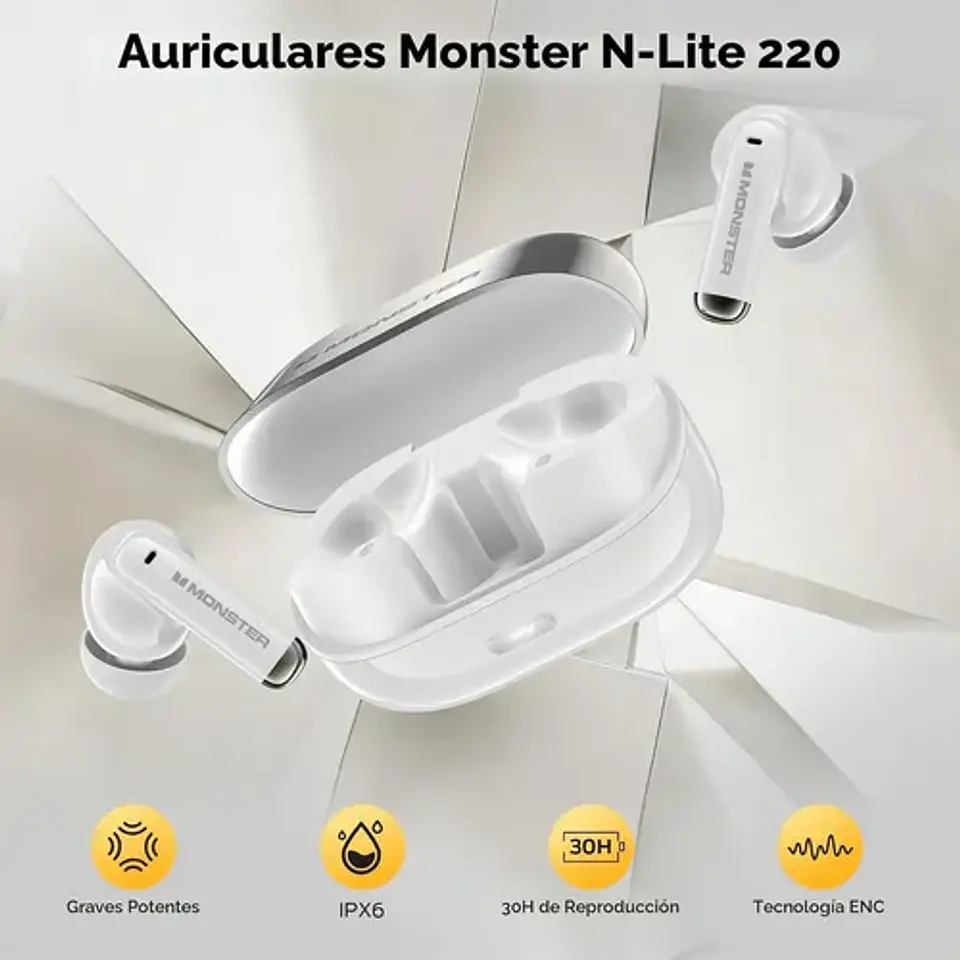 Audífonos Inalámbricos Monster N-lite 220 Ipx7 30 Horas 3