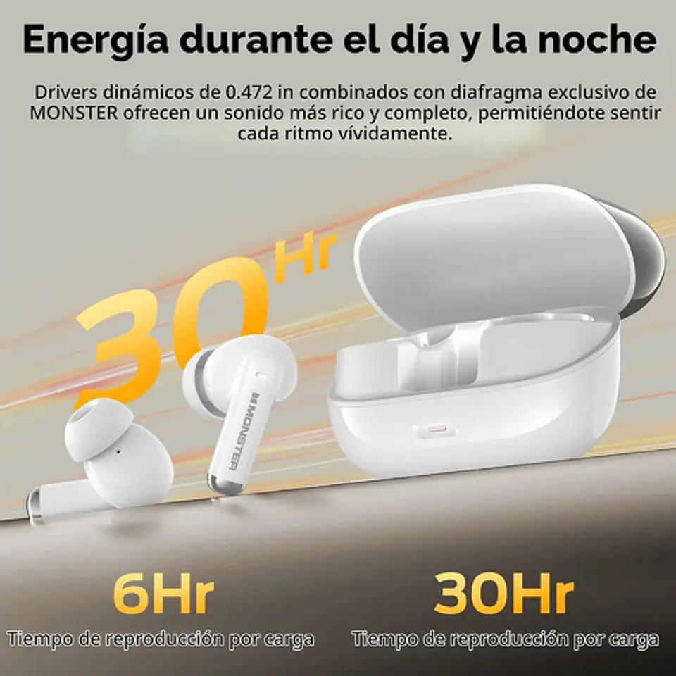Audífonos Inalámbricos Monster N-lite 220 Ipx7 30 Horas 4