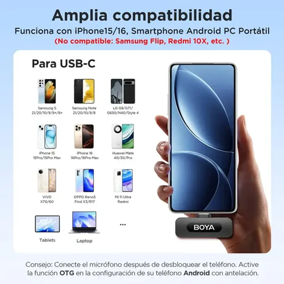 Sistema De Micrófono Inalámbrico Boya By-v20 2.0 (2,4 Ghz) 4
