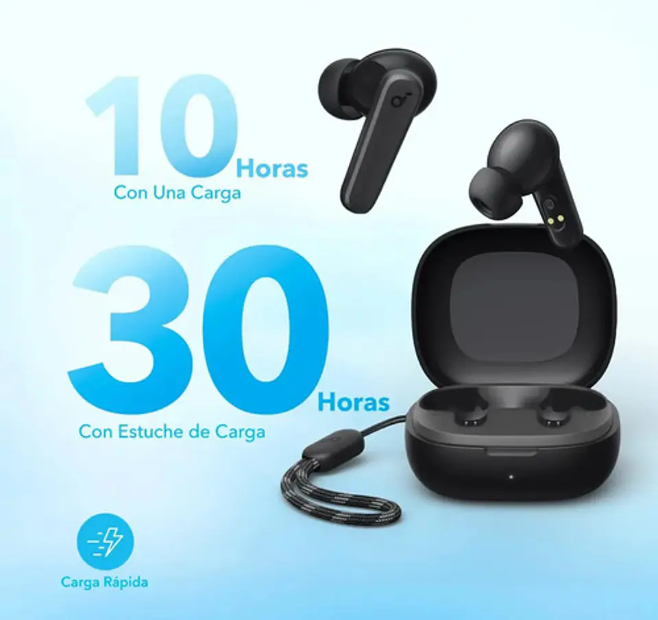 Audífonos In-ear Bluetooth Inalámbrico gamer Anker Soundcore P20i con Manos Libres 10mm Diafragmas Bluetooth 5.3 Bass Potente 30h 2 Micros Ia Cancelación de Ruido Sonido de Calidad IPX5 Color Negro 4