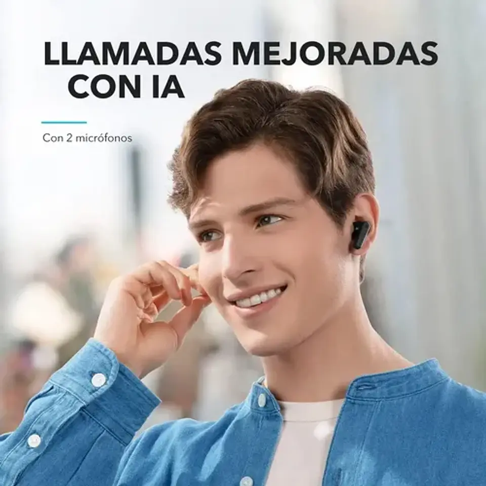 Audífonos In-ear Bluetooth Inalámbrico gamer Anker Soundcore P20i con Manos Libres 10mm Diafragmas Bluetooth 5.3 Bass Potente 30h 2 Micros Ia Cancelación de Ruido Sonido de Calidad IPX5 Color Negro 6