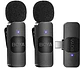 Kit 2 Microfonos Inalambricos 2.4ghz Usb Tipo C Boya By-v20 Color Negro - Miniatura 1