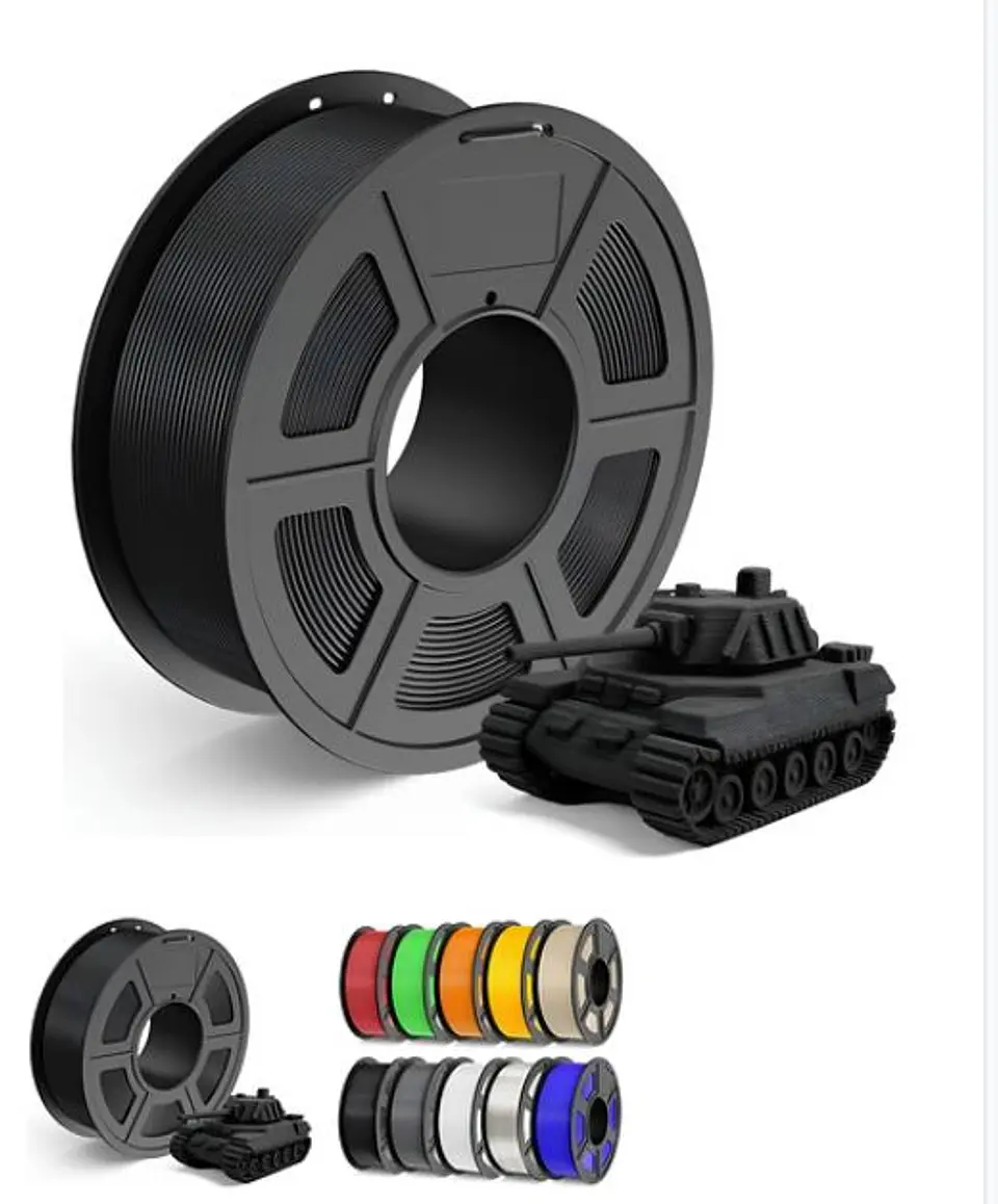Filamento Pla Tecbears3d Para Impresora 3d 1.75 Mm 1 Kg - Negro Mate Matte Black 1