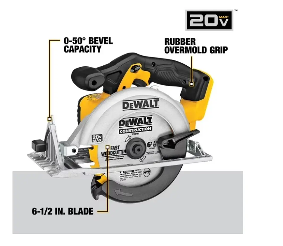 Sierra Circular Dewalt 20 V Max Dcs391b, 460 W 2