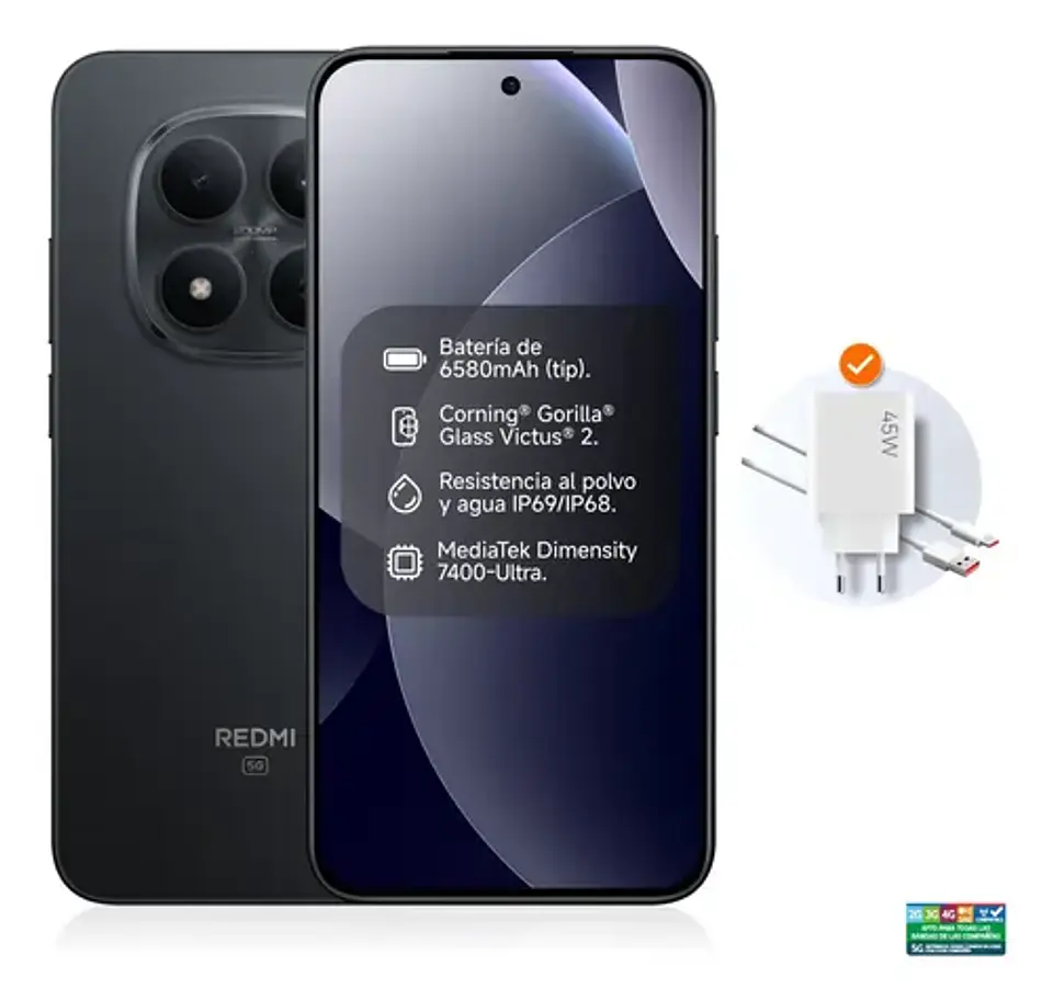 Xiaomi Note 15 Pro 8gb Ram 256gb Rom 5g 200mpx 4k Negro Dimm 1