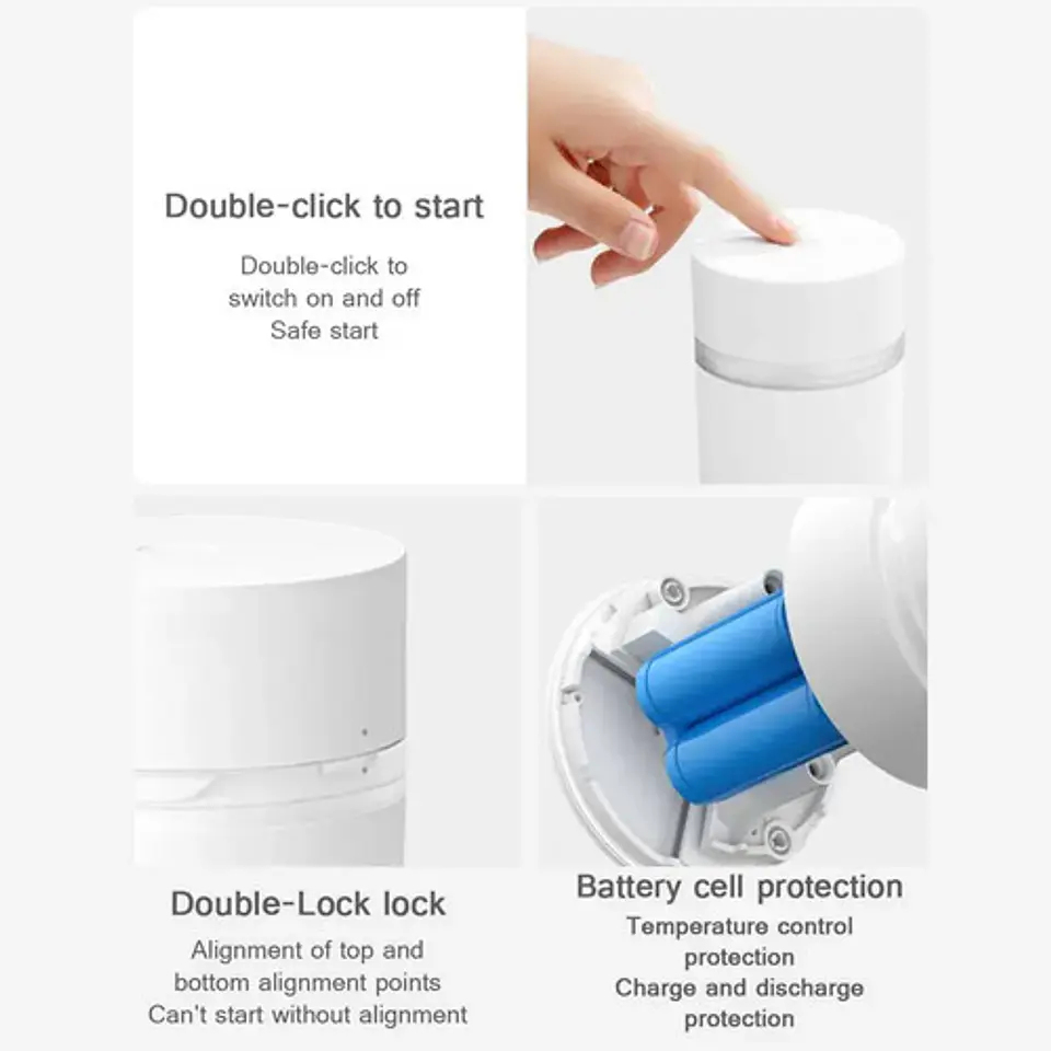 Licuadora 300ml Portátil Xiaomi Xmzzb01pl Portable Blender Blanco Dimm 5