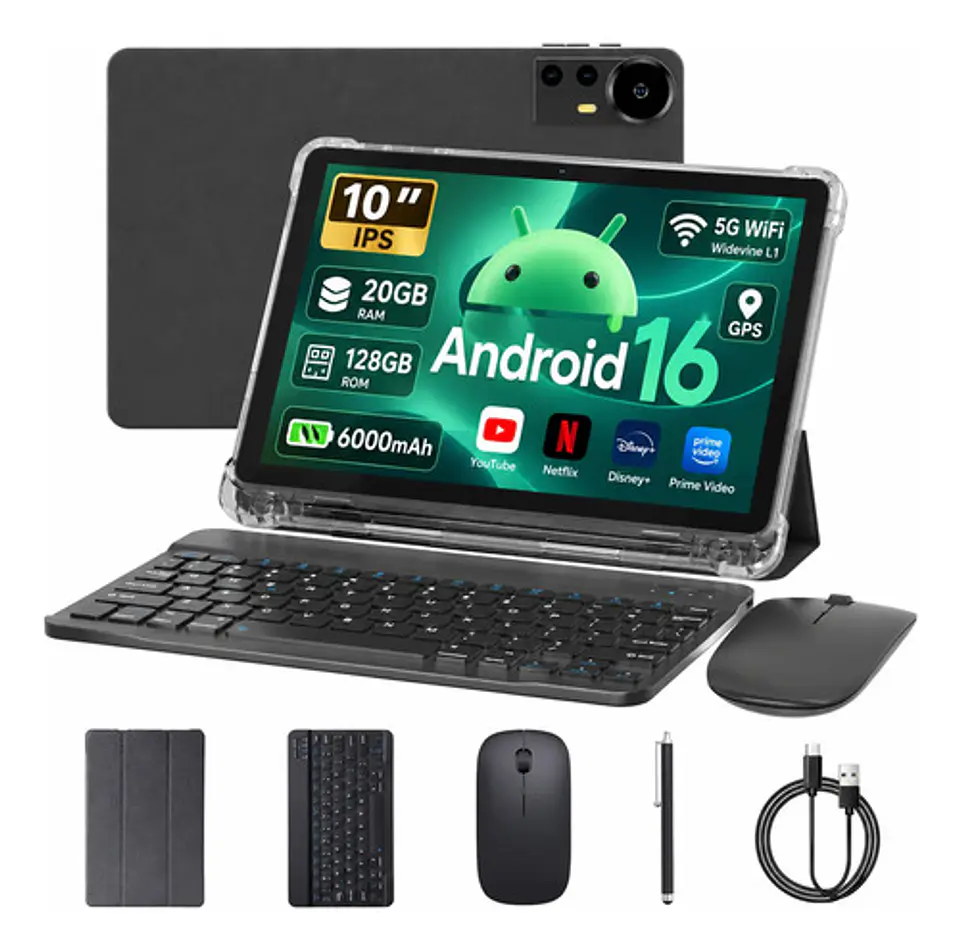 Tablet Android 16 10.1  16gb Ram 128gb, Batería 6000mah 1
