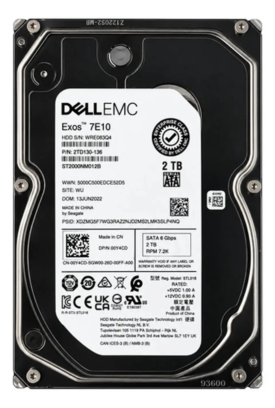 Disco Duro Dell Hdd 2tb 3.5  Sata 6gb/s 7200 Rpm Enterprise 1