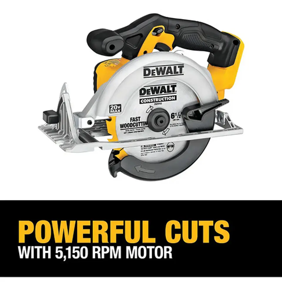 Sierra Circular Eléctrica Inalámbrica Dewalt Dcs391b 165mm A 3