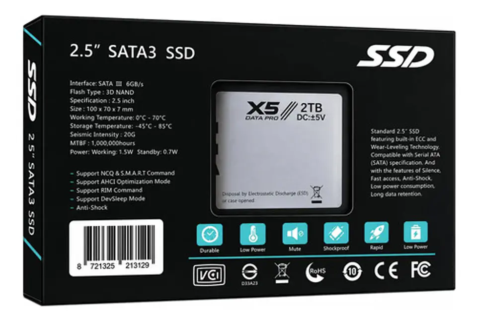 Ssd Interno X5 Data Pro 2tb 2.5  Sata Iii 6gb/s 2