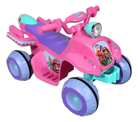 Cuatrimoto A Batería 6v Paw Patrol Dino Rosa Niña