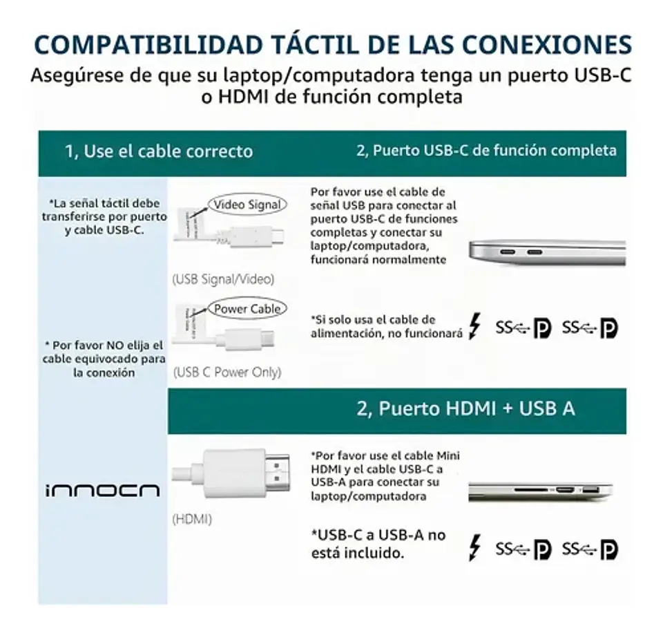 Monitor Portátil Táctil Innocn 15.6  Fhd Usb-c Hdmi 5