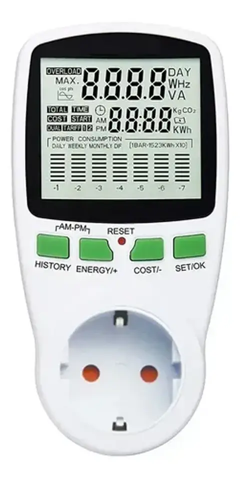 Medidor De Consumo Eléctrico Digital 16a 3680w Watt Kwh