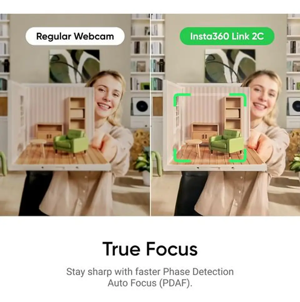Cámara Web Insta360 Link 2c 4k Para Pcmac Con Encuadre Auto 8