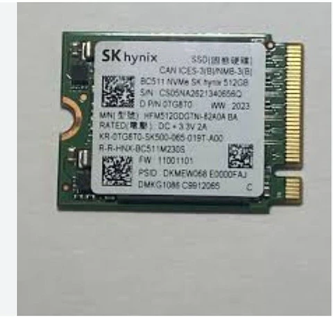 Ssd Nvme 512gb M.2 2230 Pcie Gen3 X4 Hynix Oem Granel