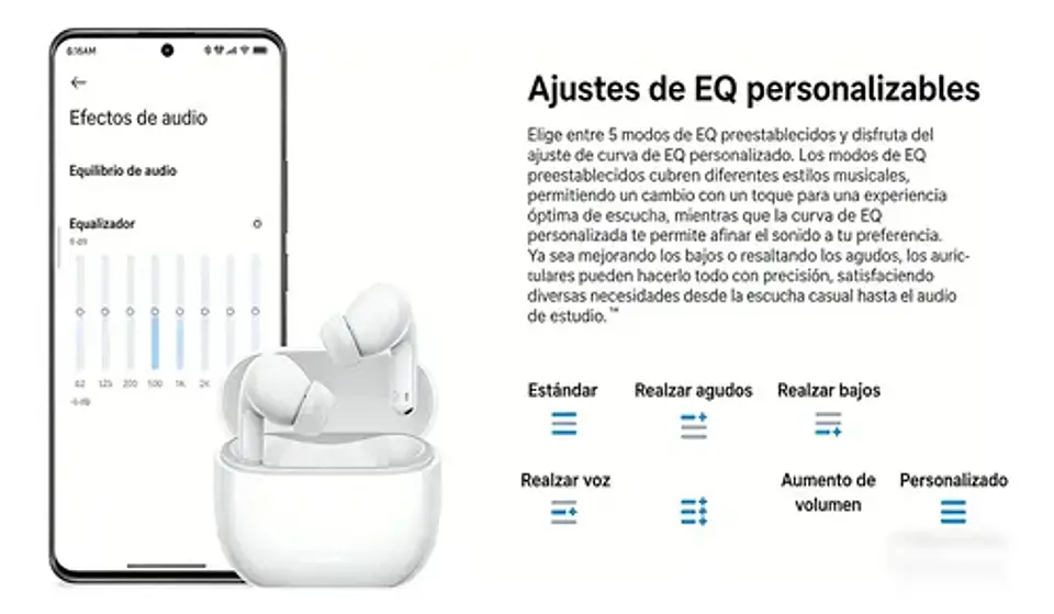 Audífonos Inalámbricos M2539e1 Xiaomi Buds 8 Lite Redmi Negro 7