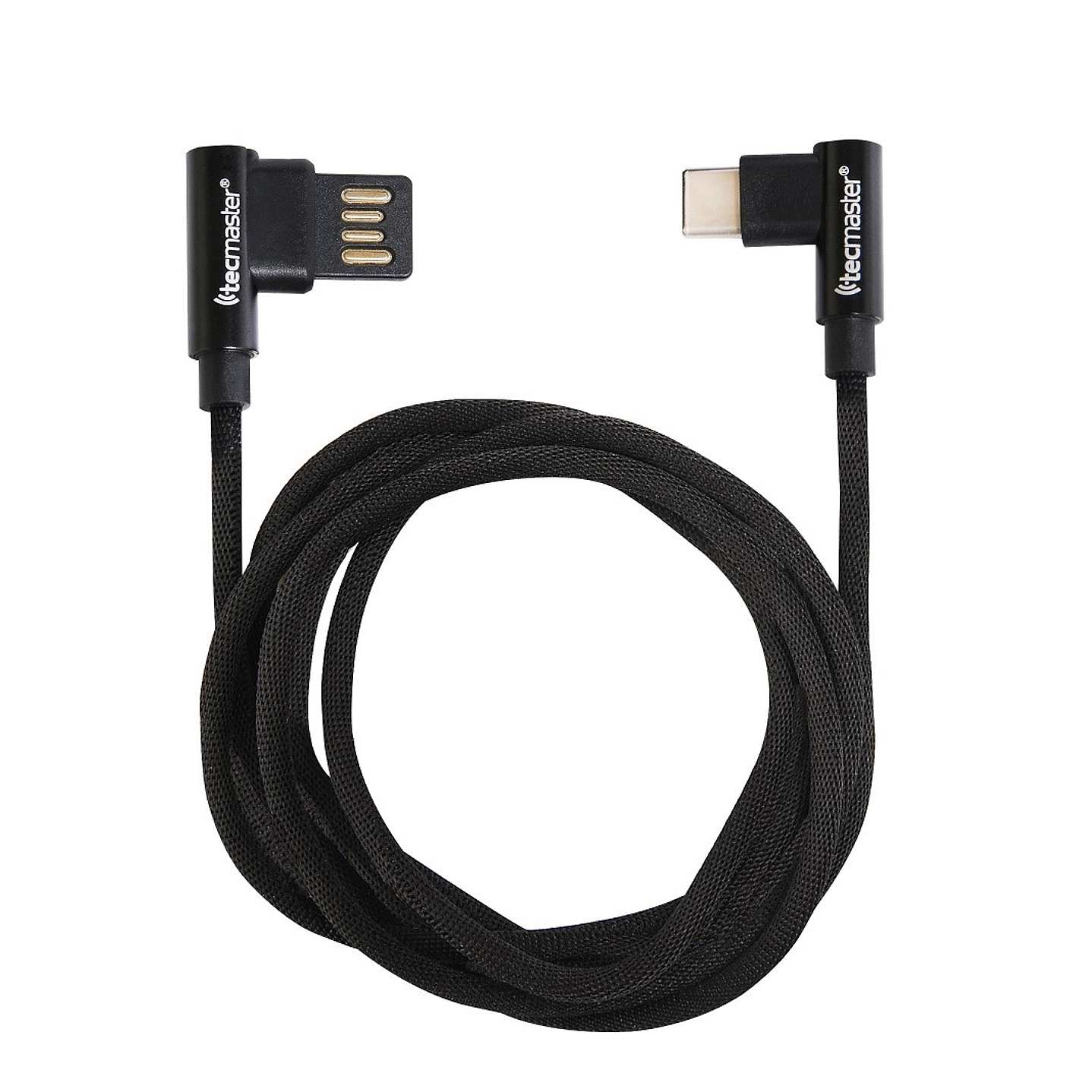 Cable Usb Tipo C Textil 90° Tecmaster Negro 4