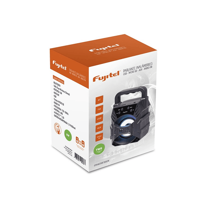 Parlante Fujitel Recargable BT 5w 3 Negro 2